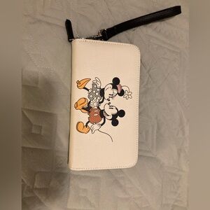 Mickey and Minnie White Wallet